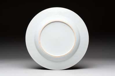 A Chinese armorial plate with the arms of Hanbury with Comyn in pretence, Yongzheng, ca. 1735
