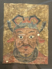 Vietnamese school: 'Two Portraits of Taoist Shamans Dao', ink and colour on parchment, 18/19th C.