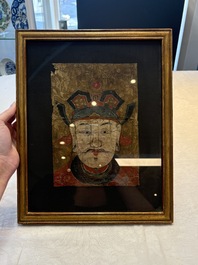Vietnamese school: 'Two Portraits of Taoist Shamans Dao', ink and colour on parchment, 18/19th C.