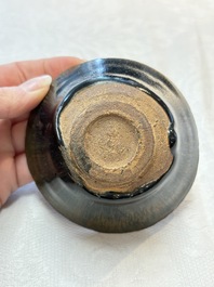 Three Chinese Jian 'hare fur' tea bowls, Song/Yuan