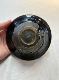 Three Chinese Jian 'hare fur' tea bowls, Song/Yuan