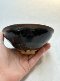 Three Chinese Jian 'hare fur' tea bowls, Song/Yuan