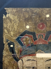 Vietnamese school: 'Two Portraits of Taoist Shamans Dao', ink and colour on parchment, 18/19th C.