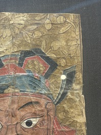 Vietnamese school: 'Two Portraits of Taoist Shamans Dao', ink and colour on parchment, 18/19th C.