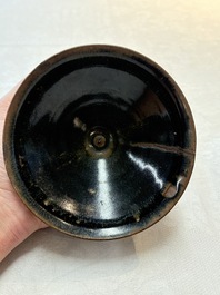 Three Chinese Jian 'hare fur' tea bowls, Song/Yuan