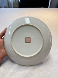 Five Chinese polychrome plates, signed Zou Furen 邹甫仁, dated 1989