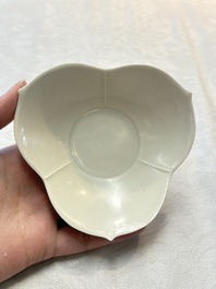 A Chinese 'ding' lobed dish, Guan 官 mark, Song or later