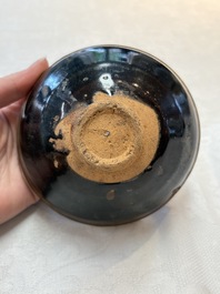 Three Chinese Jian 'hare fur' tea bowls, Song/Yuan