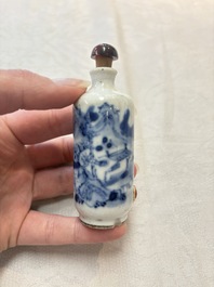 A diverse group of four Chinese snuff bottles, one with Qianlong mark, 19th C.