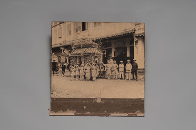 A varied collection of 12 group photos of people of China, Taiwan and Singapore, 20th C.
