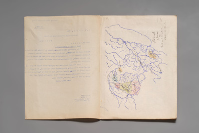 Nine maps of gold mines in Northern-China (Manchukuo), Korea and Russia, dated 1901, 1922-24