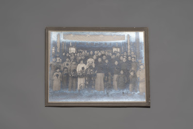 A varied collection of 12 group photos of people of China, Taiwan and Singapore, 20th C.