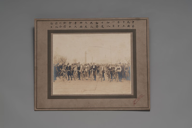 A varied collection of 12 group photos of people of China, Taiwan and Singapore, 20th C.