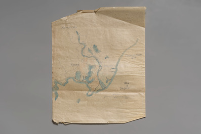 Nine maps of gold mines in Northern-China (Manchukuo), Korea and Russia, dated 1901, 1922-24