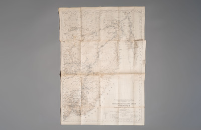 Nine maps of gold mines in Northern-China (Manchukuo), Korea and Russia, dated 1901, 1922-24