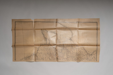 Nine maps of gold mines in Northern-China (Manchukuo), Korea and Russia, dated 1901, 1922-24