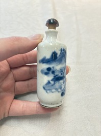 A diverse group of four Chinese snuff bottles, one with Qianlong mark, 19th C.
