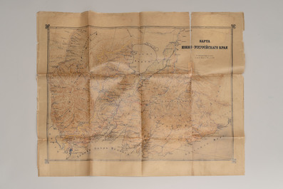 Nine maps of gold mines in Northern-China (Manchukuo), Korea and Russia, dated 1901, 1922-24