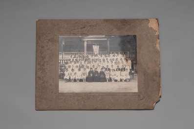A varied collection of 12 group photos of people of China, Taiwan and Singapore, 20th C.