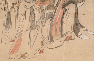 Zhang Liangyu 張良玉: 'Jia Guan Jin Jue 加官進爵', ink and colour on paper