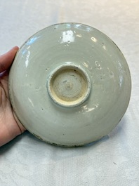 Two Chinese qingbai bowls and a plate, Song