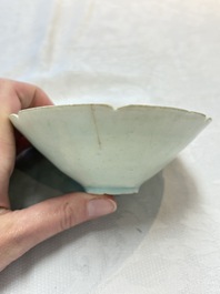 Two Chinese qingbai bowls and a plate, Song