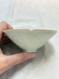Two Chinese qingbai bowls and a plate, Song