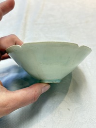Two Chinese qingbai bowls and a plate, Song