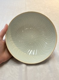 Two Chinese qingbai bowls and a plate, Song