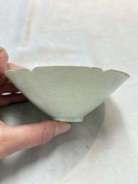 Two Chinese qingbai bowls and a plate, Song