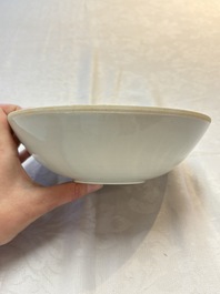 Two Chinese qingbai bowls and a plate, Song