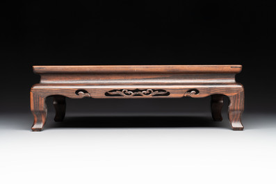 Three Chinese wooden stands, 19/20th C.
