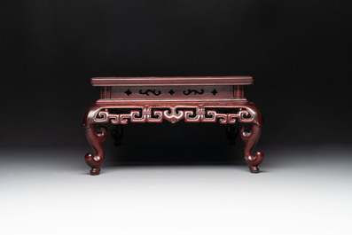 Three Chinese wooden stands, 19/20th C.