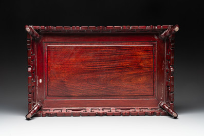 Three Chinese wooden stands, 19/20th C.