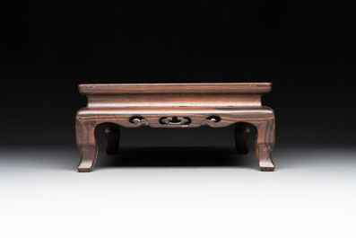 Three Chinese wooden stands, 19/20th C.