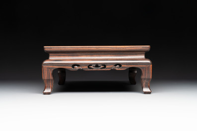 Three Chinese wooden stands, 19/20th C.