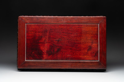 Three Chinese wooden stands, 19/20th C.