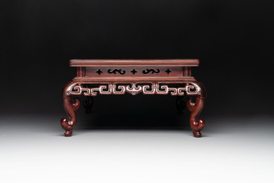 Three Chinese wooden stands, 19/20th C.