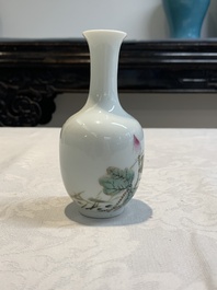 Five Chinese qianjiang cai wares, signed Wang Shaowei 王少維, Cheng Xingsheng 程興盛, Wang Xiaoting 汪小亭, 19/20th C.