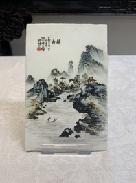 Five Chinese qianjiang cai wares, signed Wang Shaowei 王少維, Cheng Xingsheng 程興盛, Wang Xiaoting 汪小亭, 19/20th C.