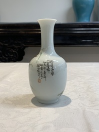 Five Chinese qianjiang cai wares, signed Wang Shaowei 王少維, Cheng Xingsheng 程興盛, Wang Xiaoting 汪小亭, 19/20th C.