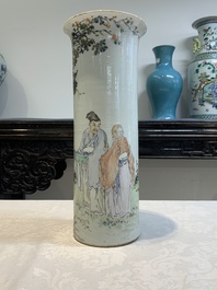 Five Chinese qianjiang cai wares, signed Wang Shaowei 王少維, Cheng Xingsheng 程興盛, Wang Xiaoting 汪小亭, 19/20th C.