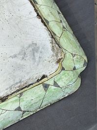 A massive Chinese Canton enamel rectangular tray with floral design, Yongzheng/Qianlong