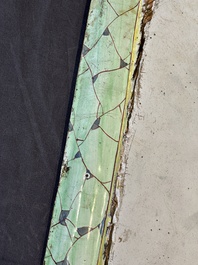 A massive Chinese Canton enamel rectangular tray with floral design, Yongzheng/Qianlong