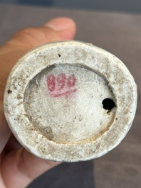 A pair of Chinese white-glazed figures and two Dehua blanc de Chine figures, Dehua 德化 and Xuande mark, 18th C. and later