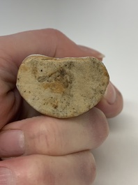 Two Chinese Dehua blanc de Chine Buddha and Wenchang figures, a seal paste covered box, a vase and an iron-red-glazed boy, Qianlong mark, 19/20th C.