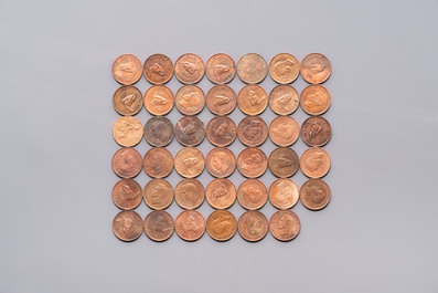 A comprehensive collection of ca. 1.317 British coins, various denominations and including silver coins, 19/20th C.