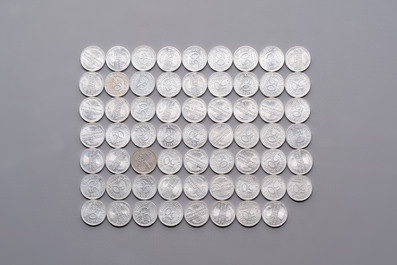 A comprehensive collection of ca. 1.317 British coins, various denominations and including silver coins, 19/20th C.