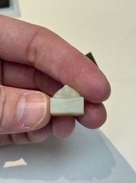 A rare and small Chinese white jade 'tortoise' seal with an original seal-form bronze box, Changsha Taishou 長沙太守 and Feng Gao 封告 mark, Song or ealier