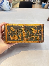 A set of three Chinese or Vietnamese gilt-lacquered wooden sculptures of Buddha, 18/19th C.